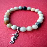 Amazonite Colorful and Seahorse Pendant, Bracelet